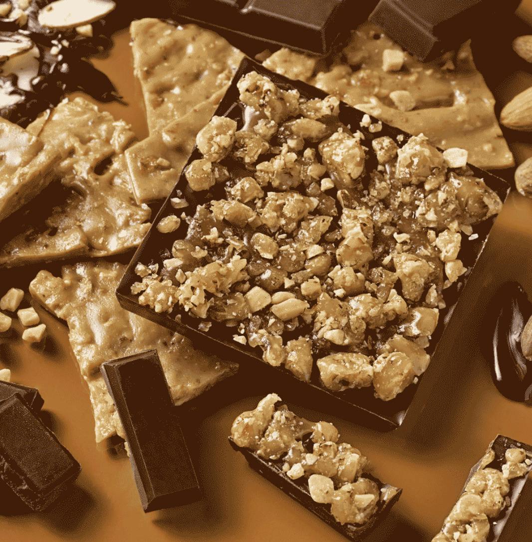 MINDY'S DARK CHOCOLATE ALMOND TOFFEE BAR 100MG