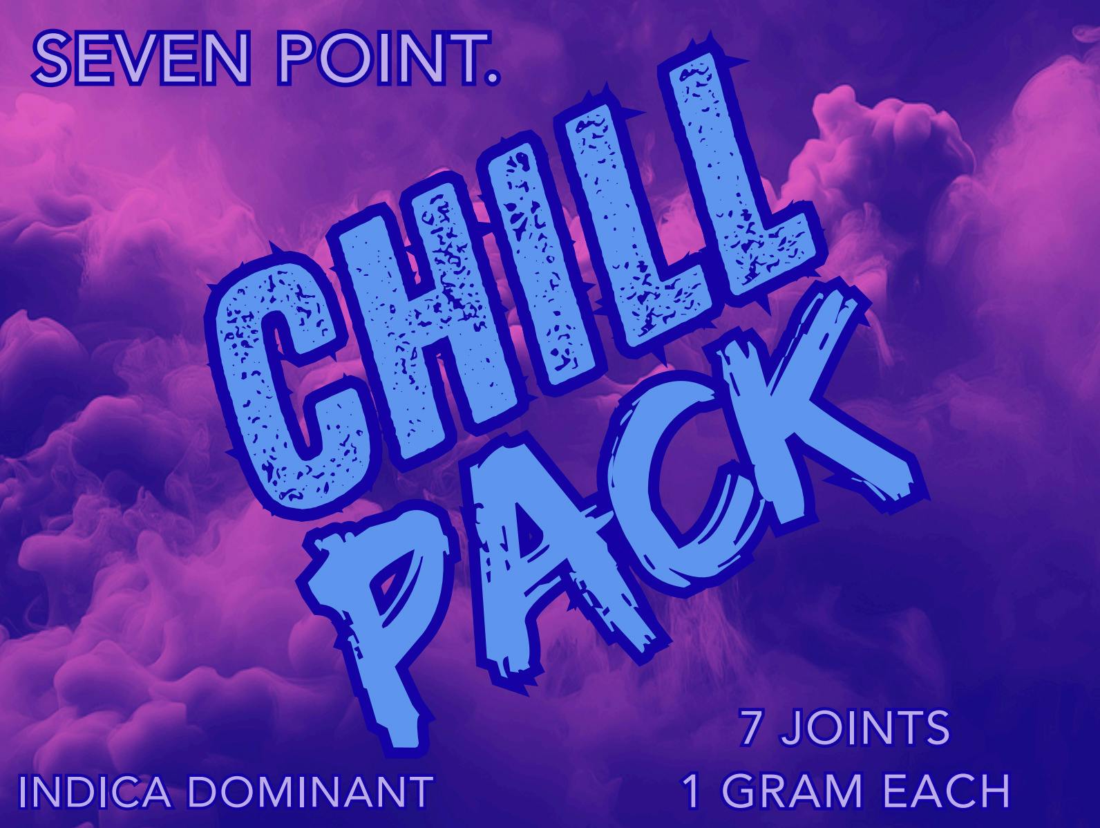 SEVEN POINT. CHILL PACK 7CT PRE-ROLLS 7G