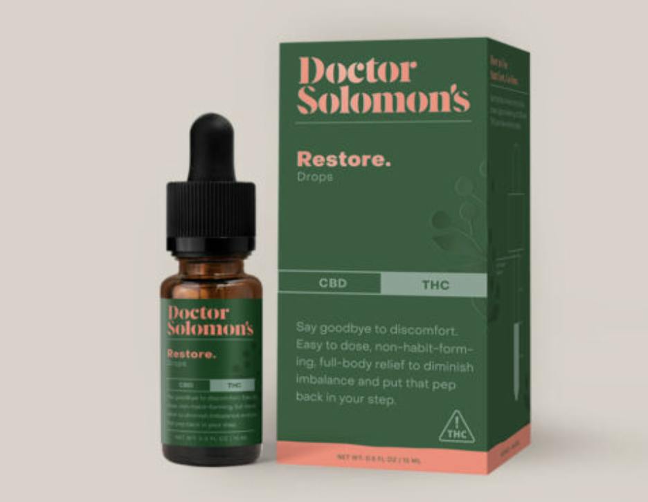 DR. SOLOMON'S RESTORE 1:1 CBD TINCTURE 100MG