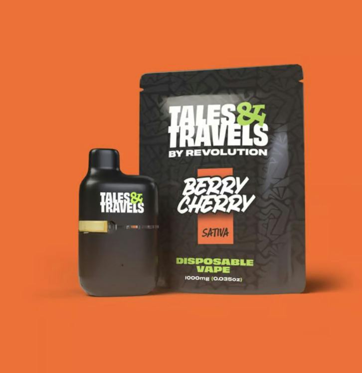 TALES & TRAVELS BERRY CHERRY DISPOSABLE 1G