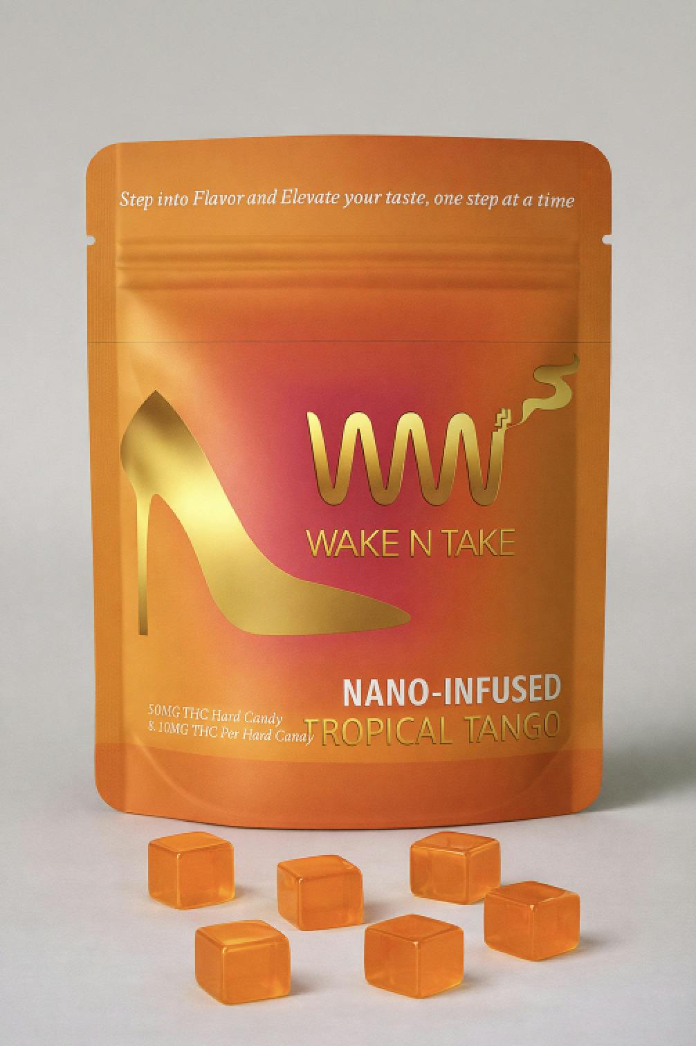 WAKE N TAKE TROPICAL TANGO 5PK HARD CANDY 50MG