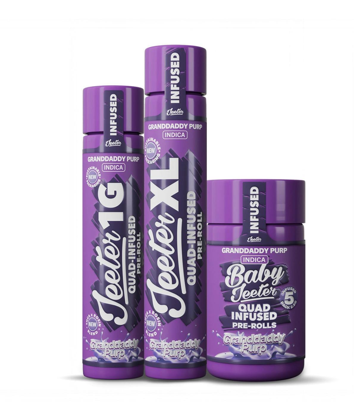 JEETER GRANDDADDY PURP 1PK INFUSED PRE-ROLL 1G