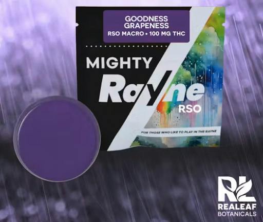 MIGHTY RAYNE GOODNESS GRAPENESS 1PK RSO GUMMY 100MG