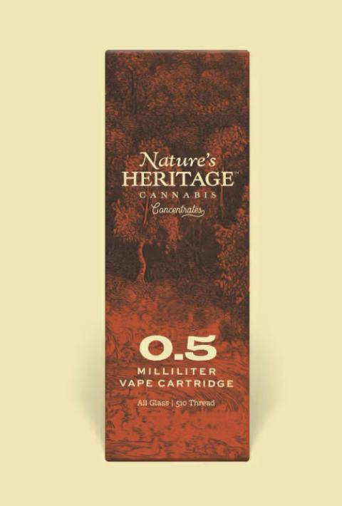 NATURE'S HERITAGE ORANGE CHEMELEON LIVE RESIN CARTRIDGE .5G