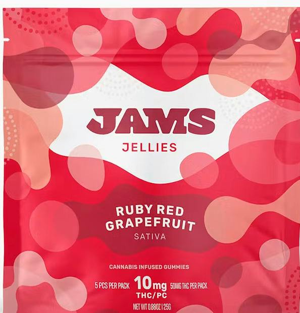JAMS RUBY RED GRAPEFRUIT 5PK GUMMIES 50MG