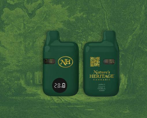 NATURE'S HERITAGE ORANGE BISCUITS LIVE RESIN DISPOSABLE 1G