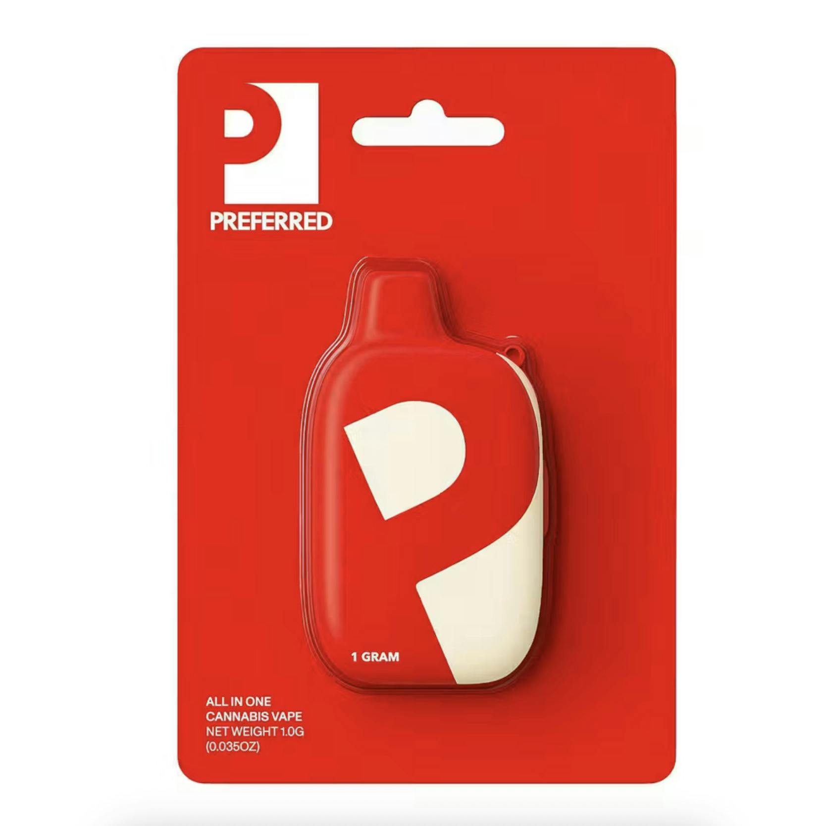 PREFERRED GARDENS RED HOTZ LIVE RESIN DISPOSABLE 1G