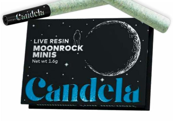 CANDELA SOUR BUBBLE 4PK MOONROCK PRE-ROLLS 1.6G