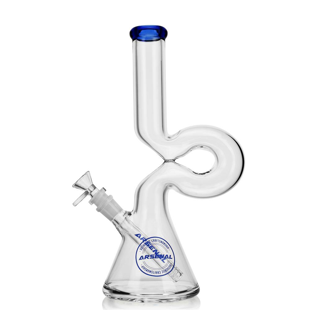 12" Arsenal Infinity Loop Beaker Bong (blue)