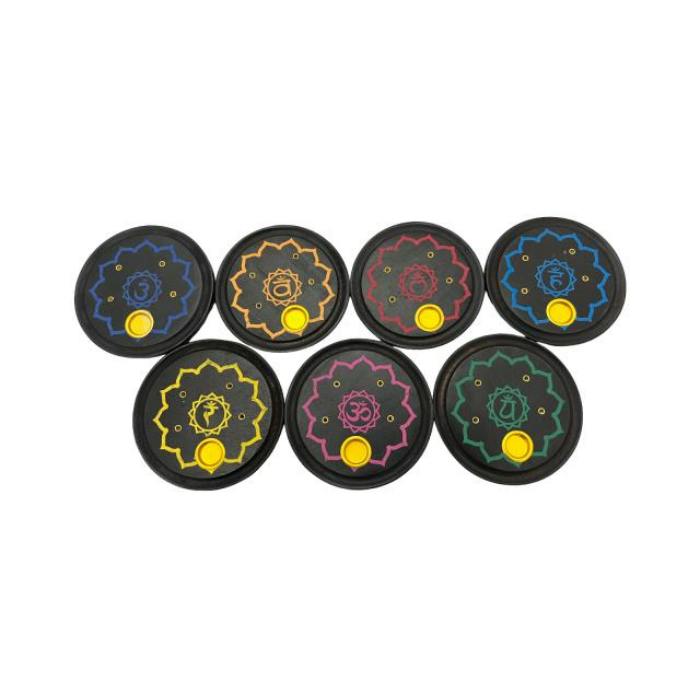 Zenn Round Seven Chakra Incense Burner (Assorted)