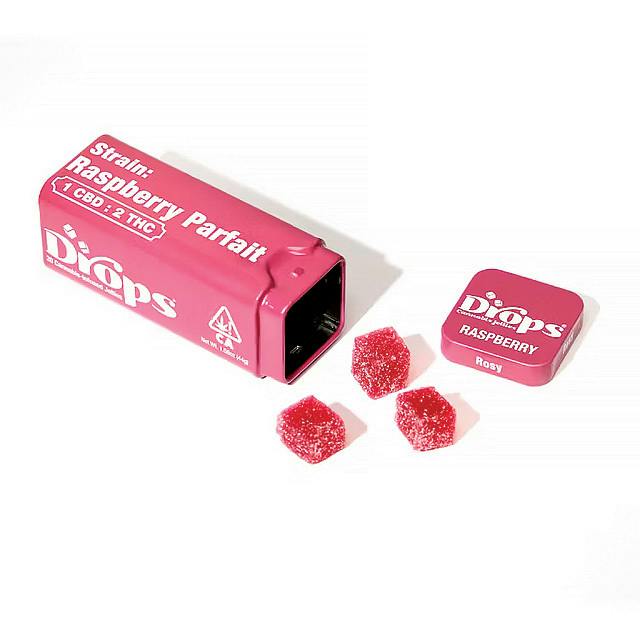 RASPBERRY 1:2 CBD LIVE ROSIN GUMMIES - 100 mg - 20 Pack