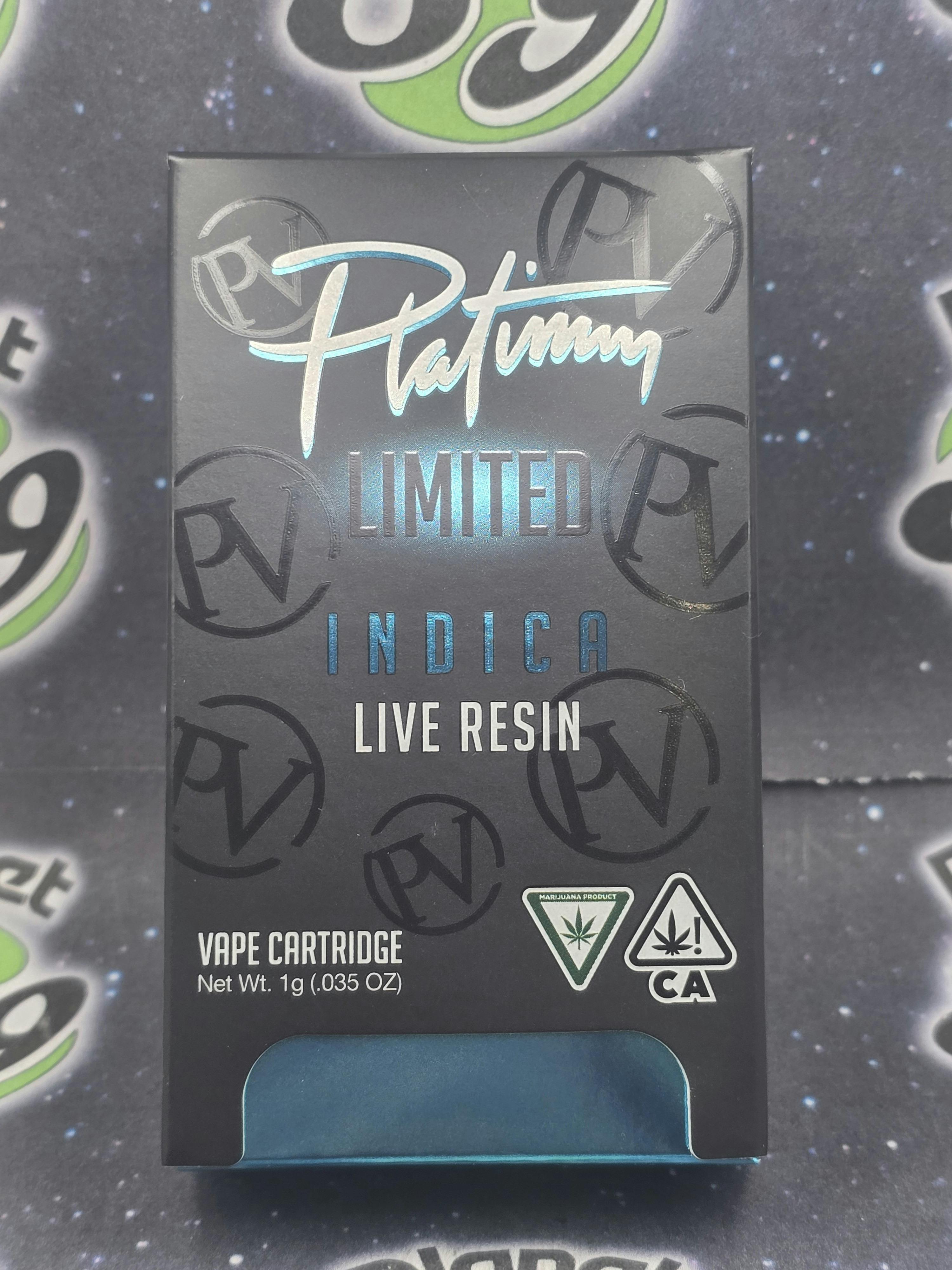 Platinum Vape | Blackberry Kush | 1g Live Resin Cartridge