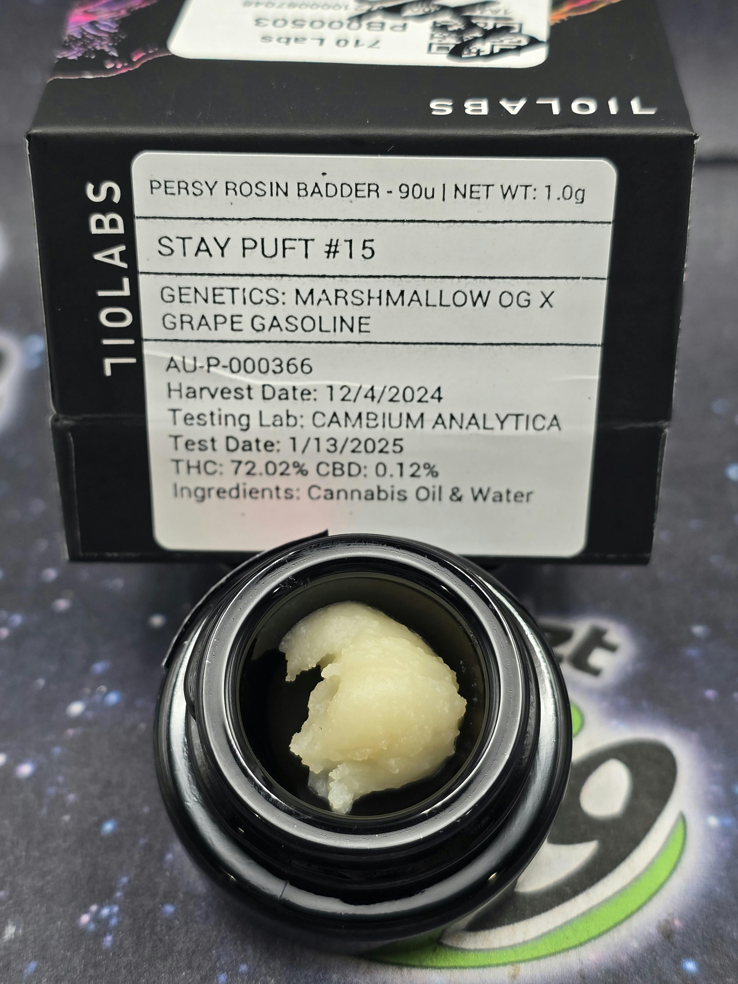 710 Labs | Stay Puft #15 | 1g Persy Badder