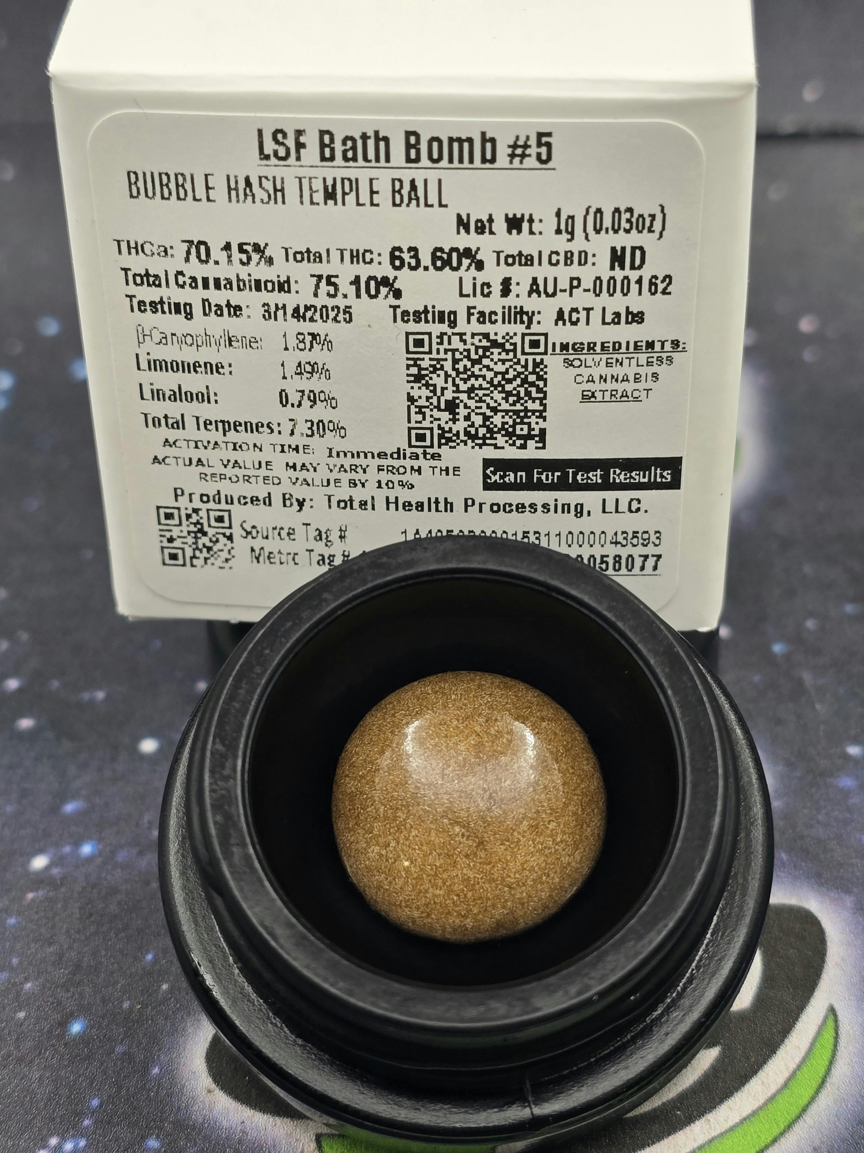 LSF | Bath Bomb #5 | 1g Solventless Temple Ball