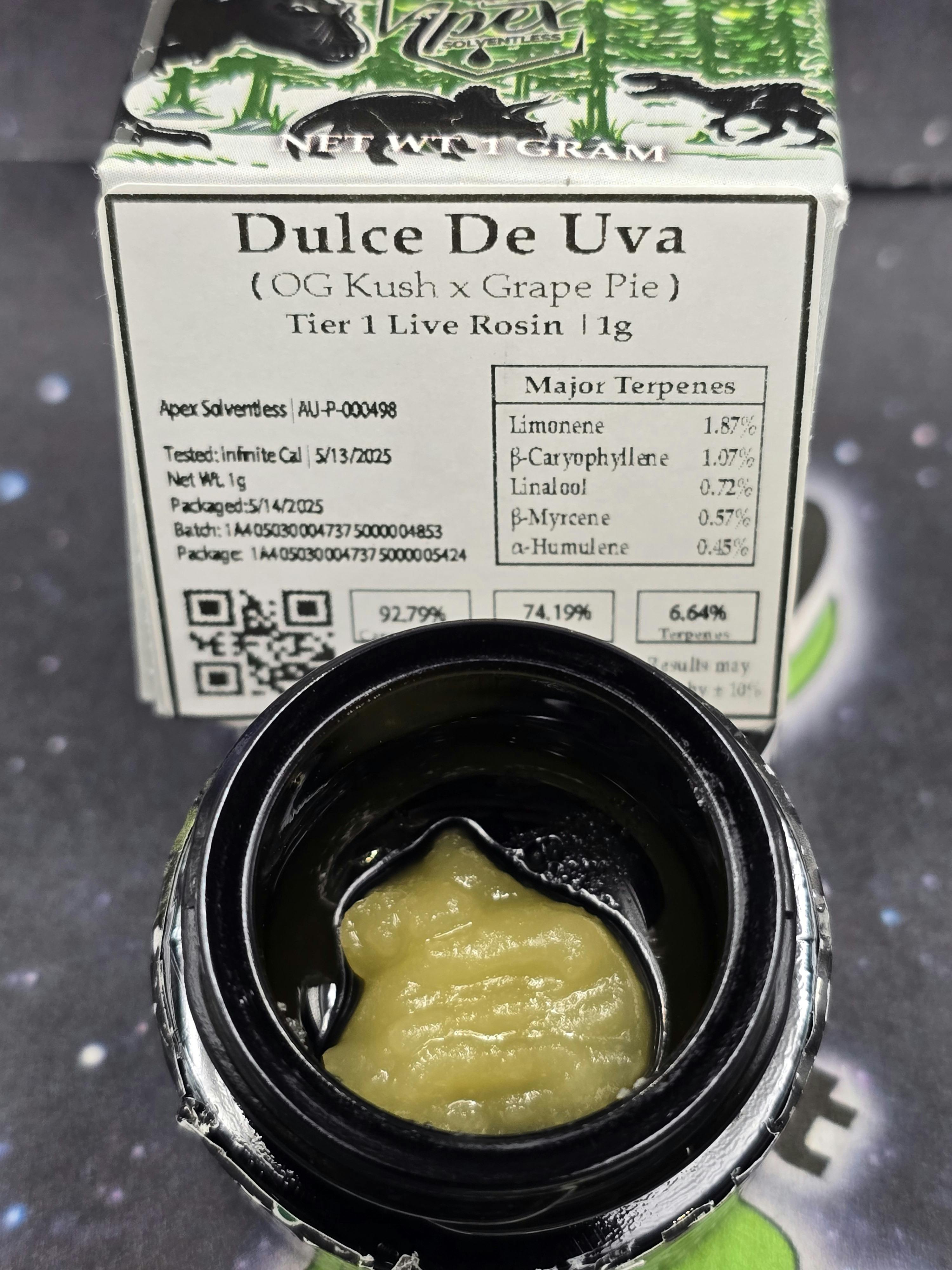 Apex Solventless | Nectarine | T1 73-119u | 1g Hash Rosin