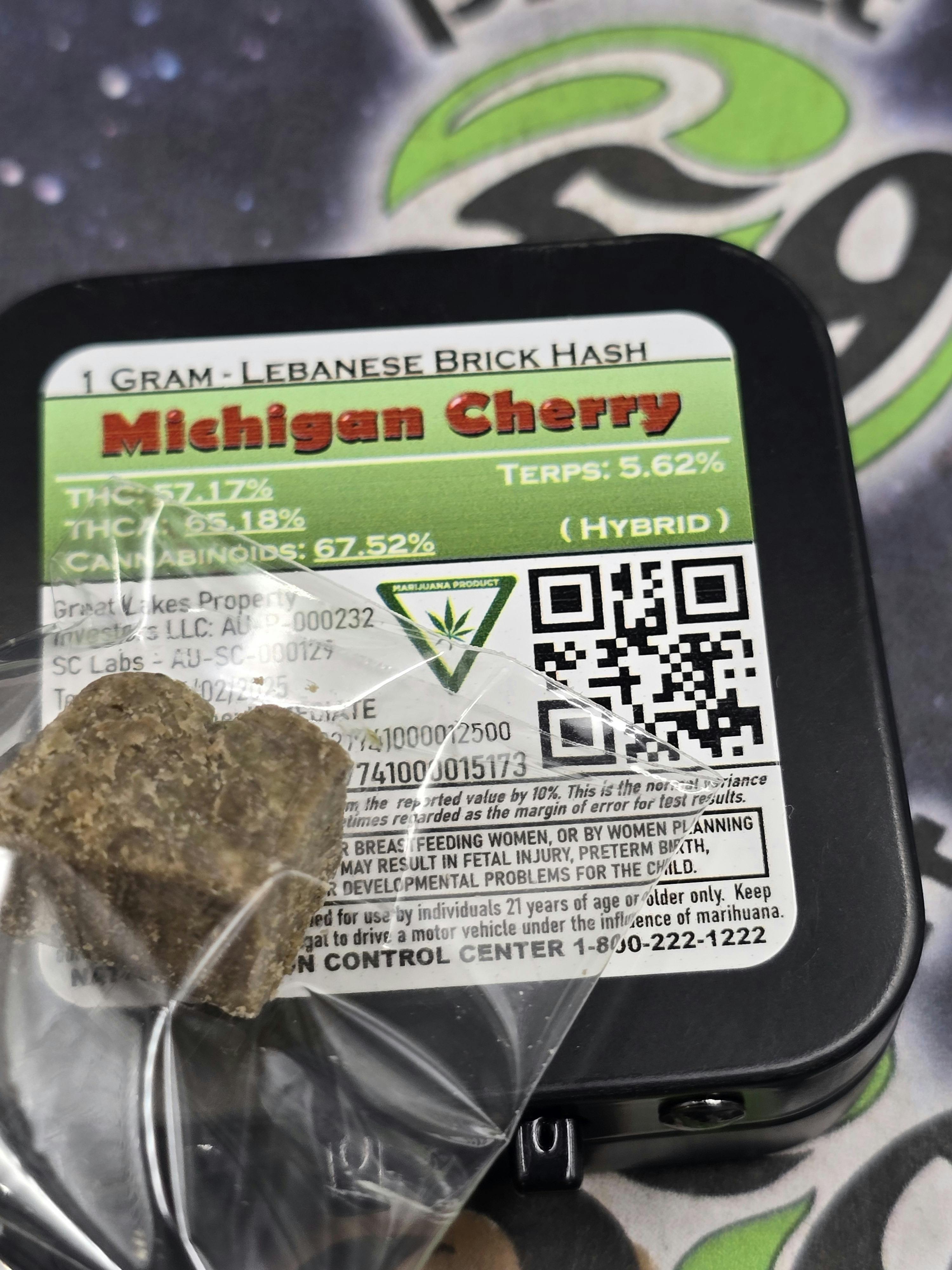 Old School Hash | Michigan Cherry | 1g Brick Hash
