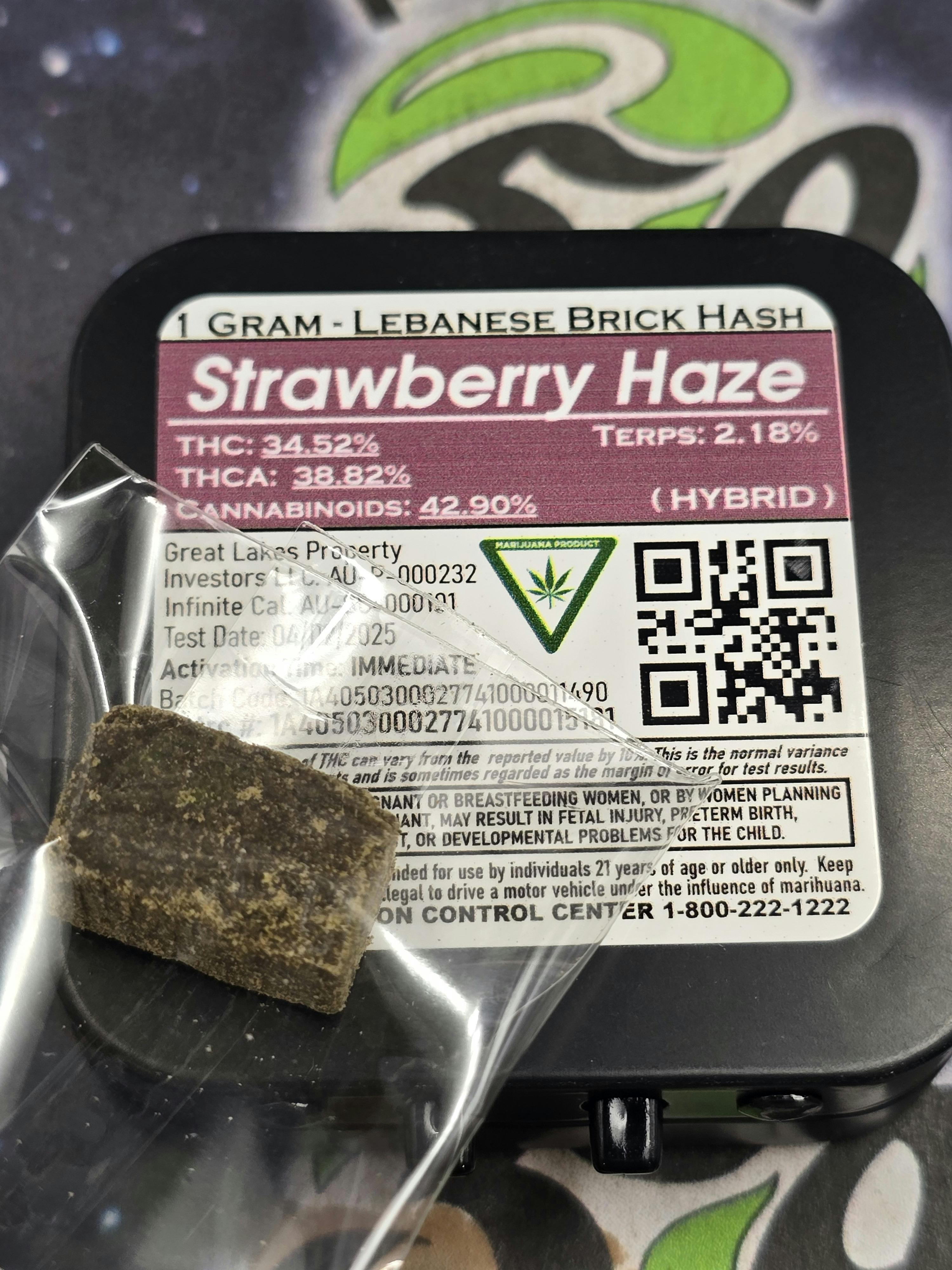 Old School Hash | Strawberry Haze | 1g Brick Hash