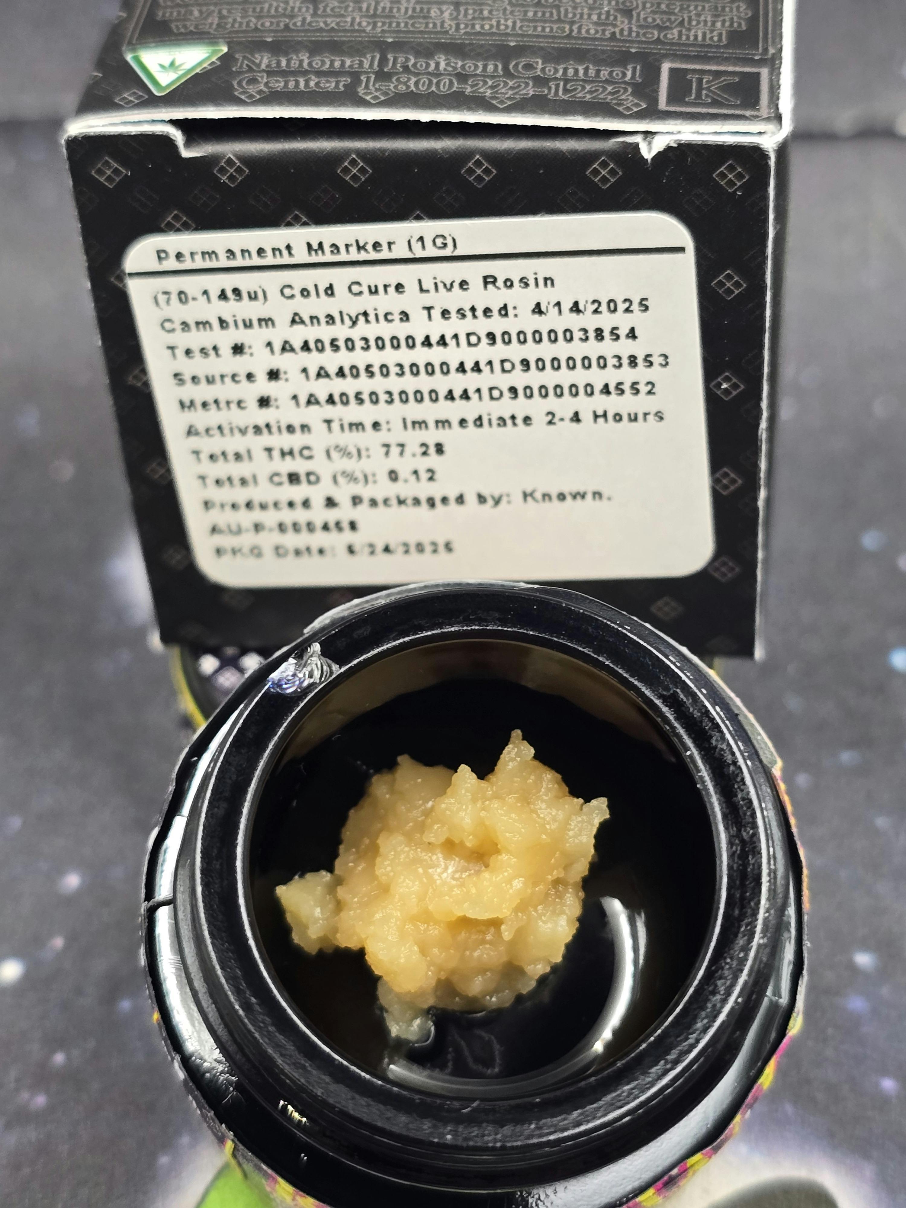 Known | Permanent Marker | 1g Live Rosin