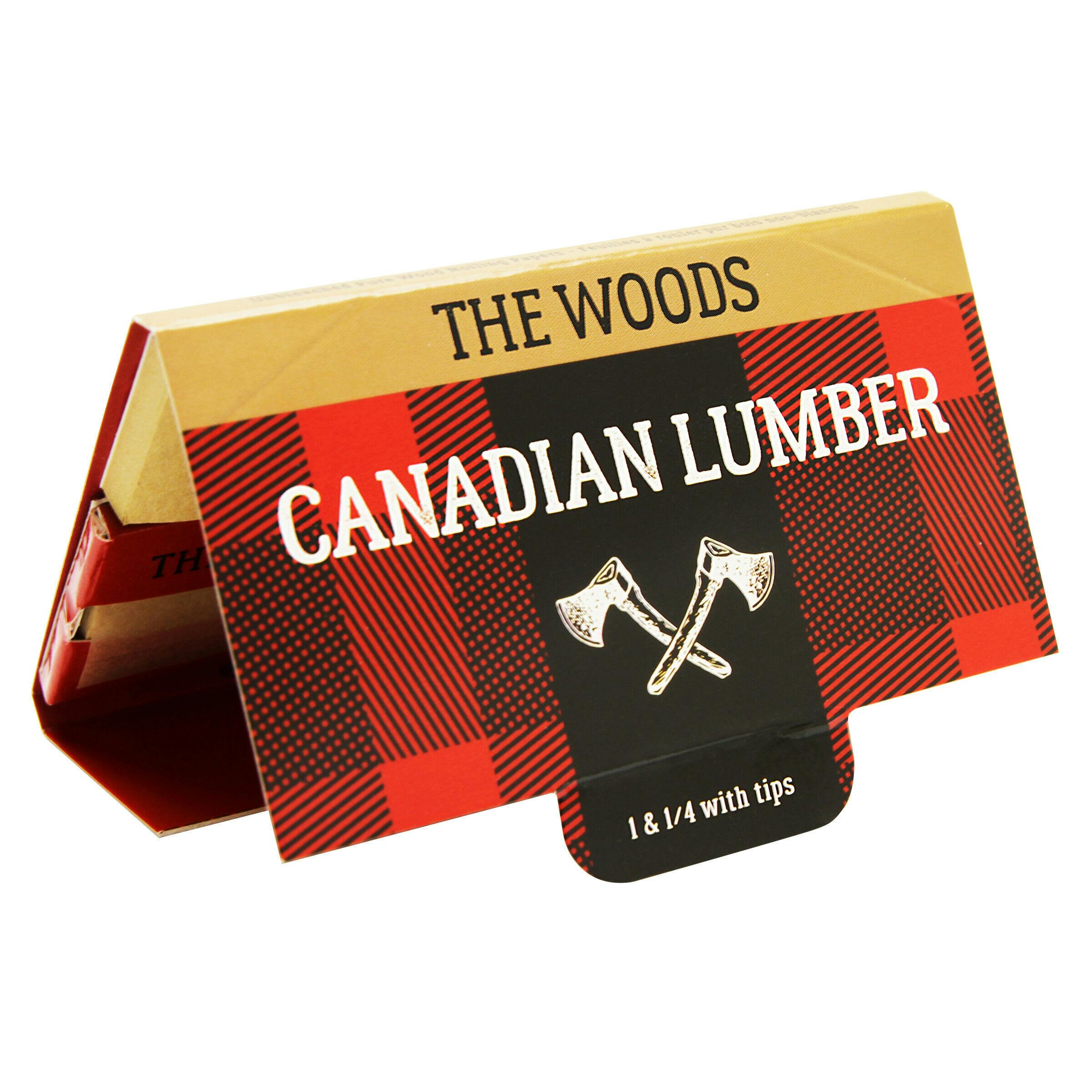 Woods Unbleached Pure Wood Rolling Papers with Tips 1.25" Rolling Papers and Cones and Filters