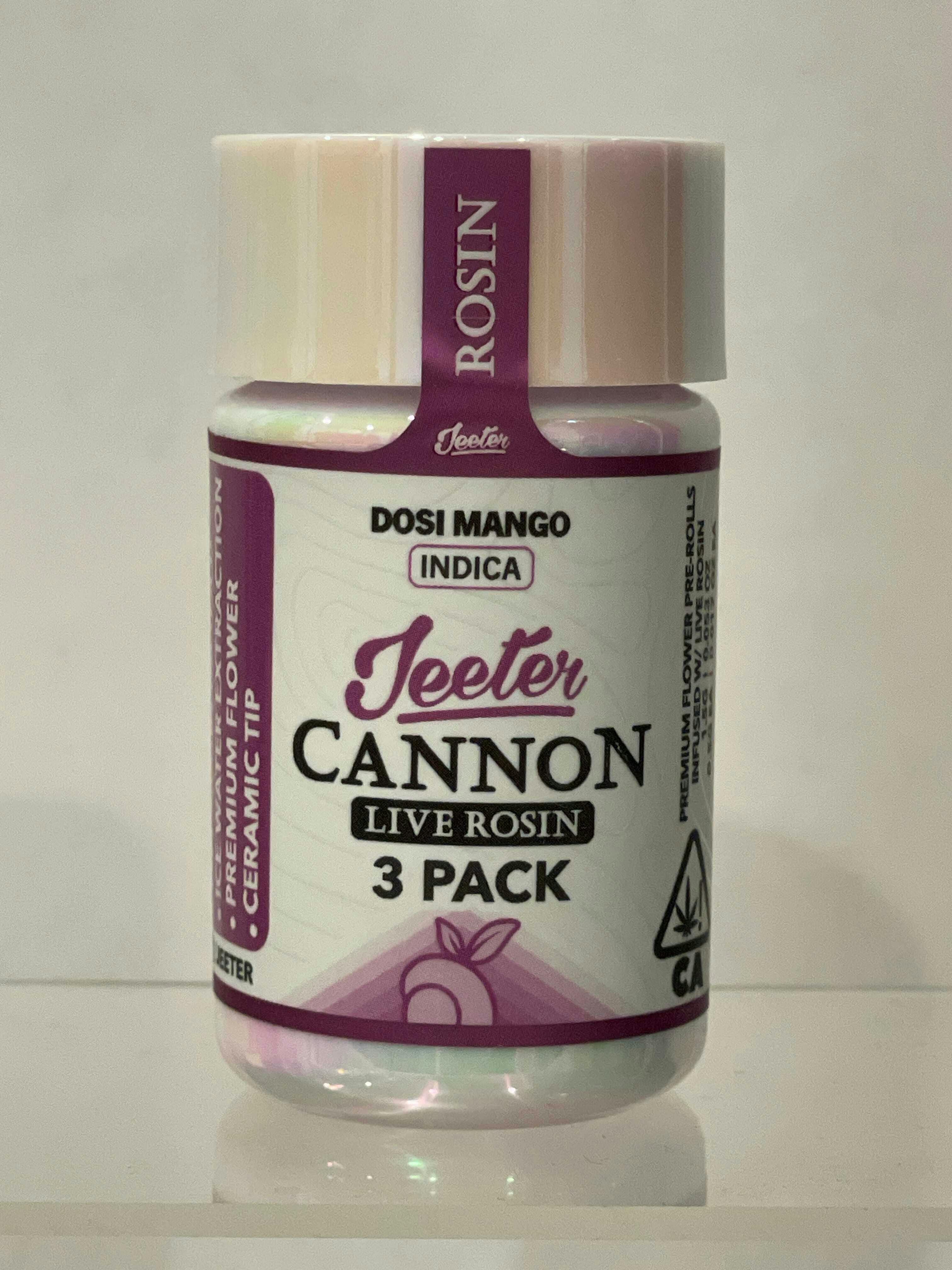 Jeeters - Infused Jeeter Rosin Cannons 0.5G x 3 Prerolls Dosi Mango