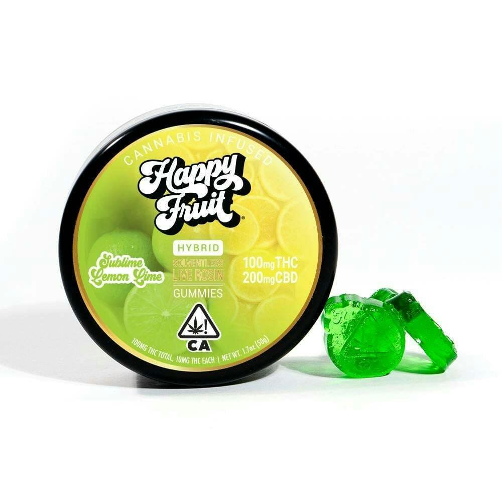 Sublime Lemon Lime Rosin Gummies - 100mg THC, 200mg CBD (Runtz Splash by Mountain Man Melts), Hap...