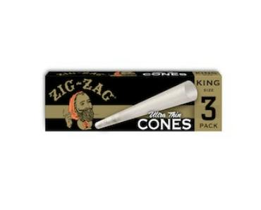 Zig Zag King Size 3 pack paper cones