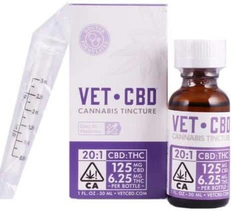 VetCBD, Regular Strength 20:1 Tincture, 125mg, 1oz