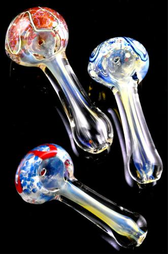 3.5" Colorful Color-Changing Striped Glass Pipe - One Size | Pipes