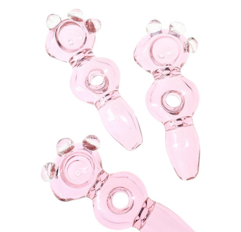 p2877 pink donut hole glass pipe