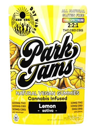 Park Jams - Lemon 2:2:1 - Sativa CBG/CBD - Full Spectrum Gummies - 100mg