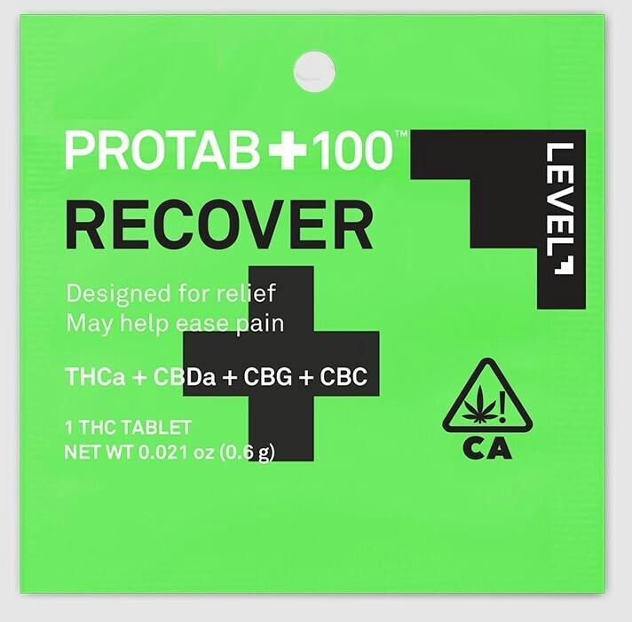 LEVEL - Protab+100 - Recover - CBDa + CBG + CBC - Single - 100mg