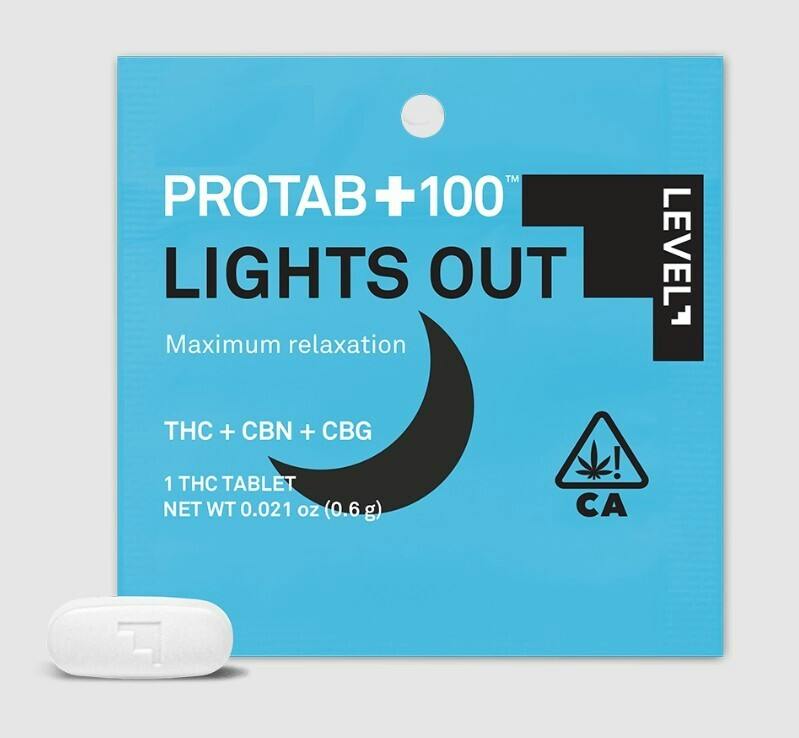 LEVEL - Protab+100 - Lights Out - CBN + CBG - Single - 100mg