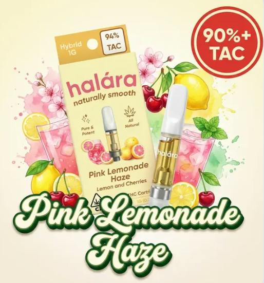 Halara - Pink Lemonade Haze - Hybrid - High THC Cartridge - 1g