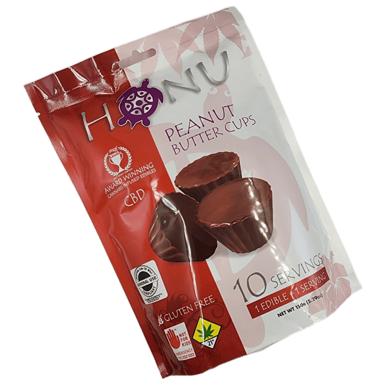 Honu Chocolate Peanut Butter Cups CBD 10pk