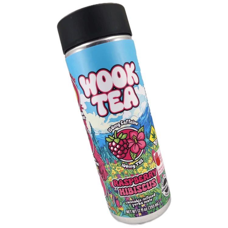 Wook Tea Raspberry Hibiscus 100mg THC 150mg Caffeine