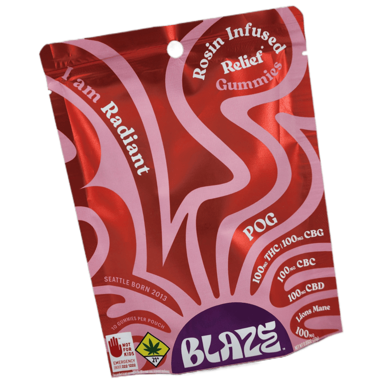Blaze Rosin Gummies POG 1:1:1:1 CBC:CBG:CBD:THC