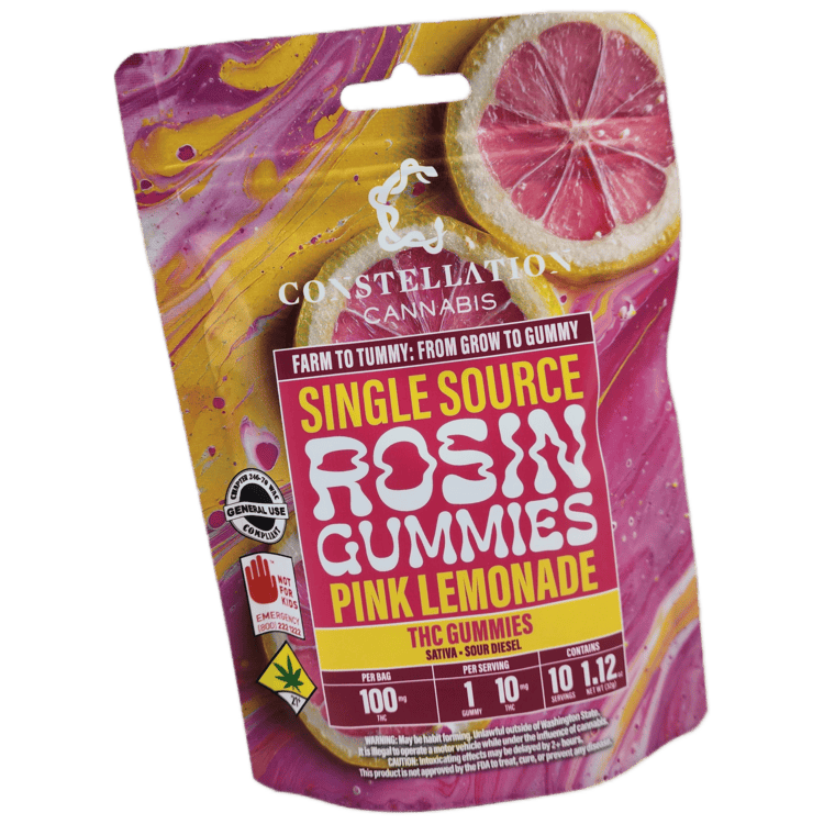 Constellation Hash Gummies Pink Lemonade 100mg THC