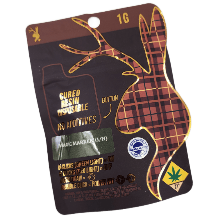 Plaid Jacket Cured Resin Disposable Magic Marker