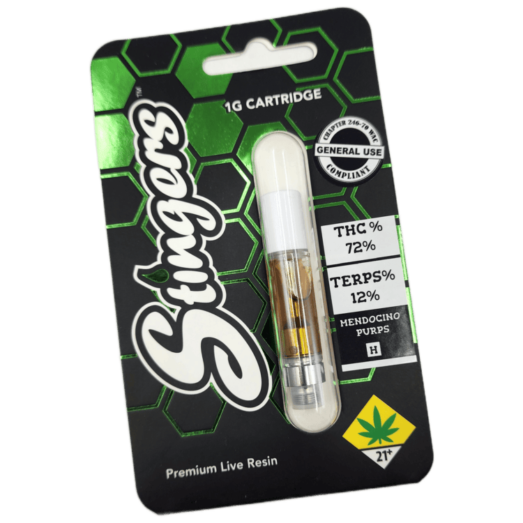 Stingers Live Resin Cartridge Mendocino Purps
