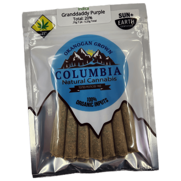 Columbia Natural Pre-roll Granddaddy Purple 5.25g