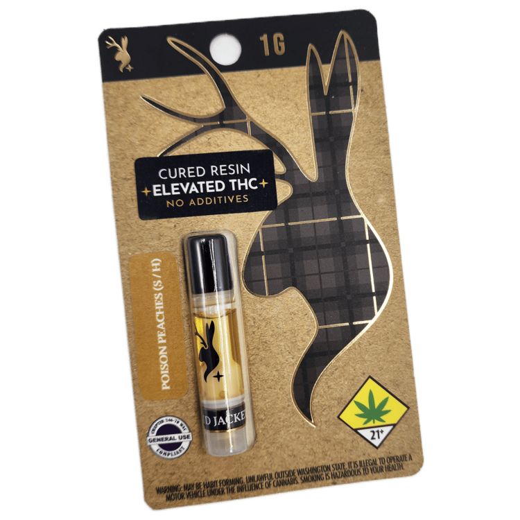 Plaid Jacket Elevated THC Cartridge Poison Peaches