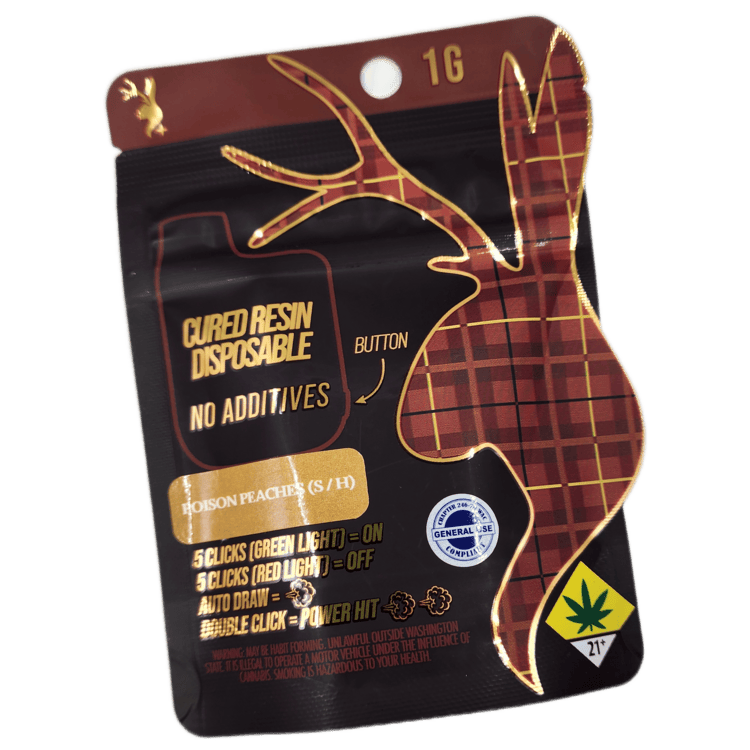 Plaid Jacket Cured Resin Disposable Poison Peaches