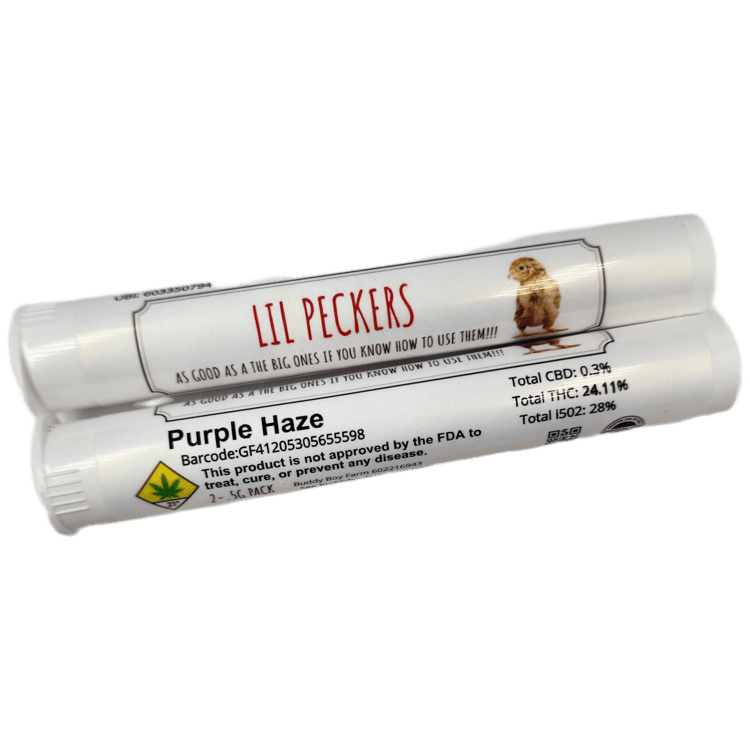 Lil Peckers Pre-roll Purple Haze 1g