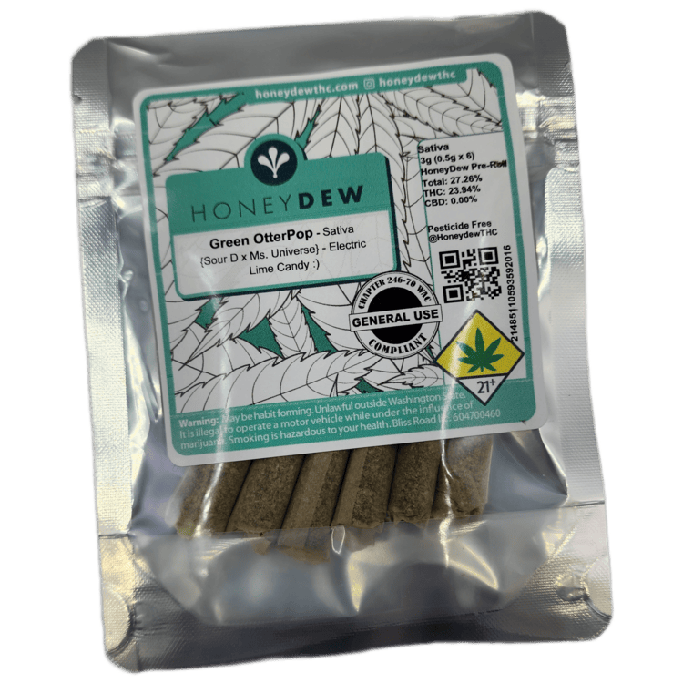 Honey Dew Pre-roll Green Otter Pop 3g