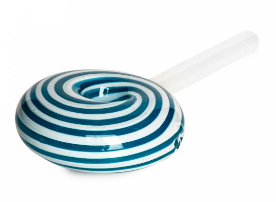 6" - Pinwheel Lollipop Hand Pipe - Blue