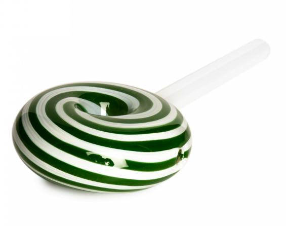 6" - Pinwheel Lollipop Hand Pipe - Green
