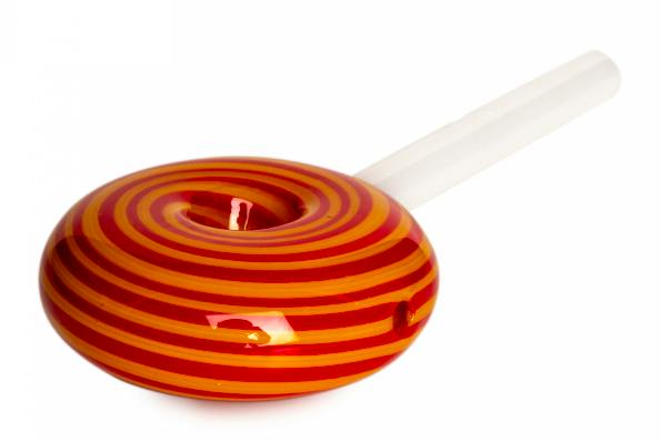 6" - Pinwheel Lollipop Hand Pipe - Red