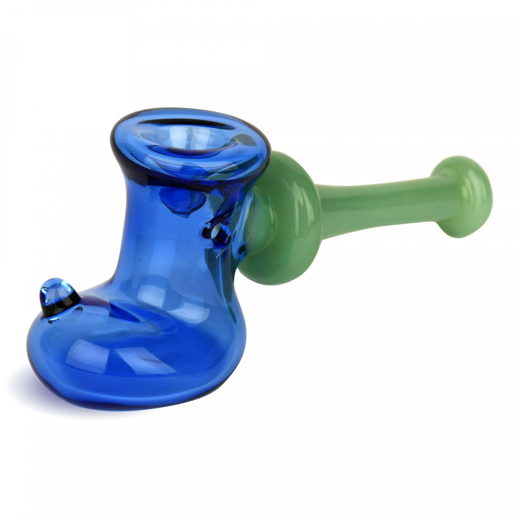 Boot Hammer Hand Pipe - 6.5" - Blue & Green