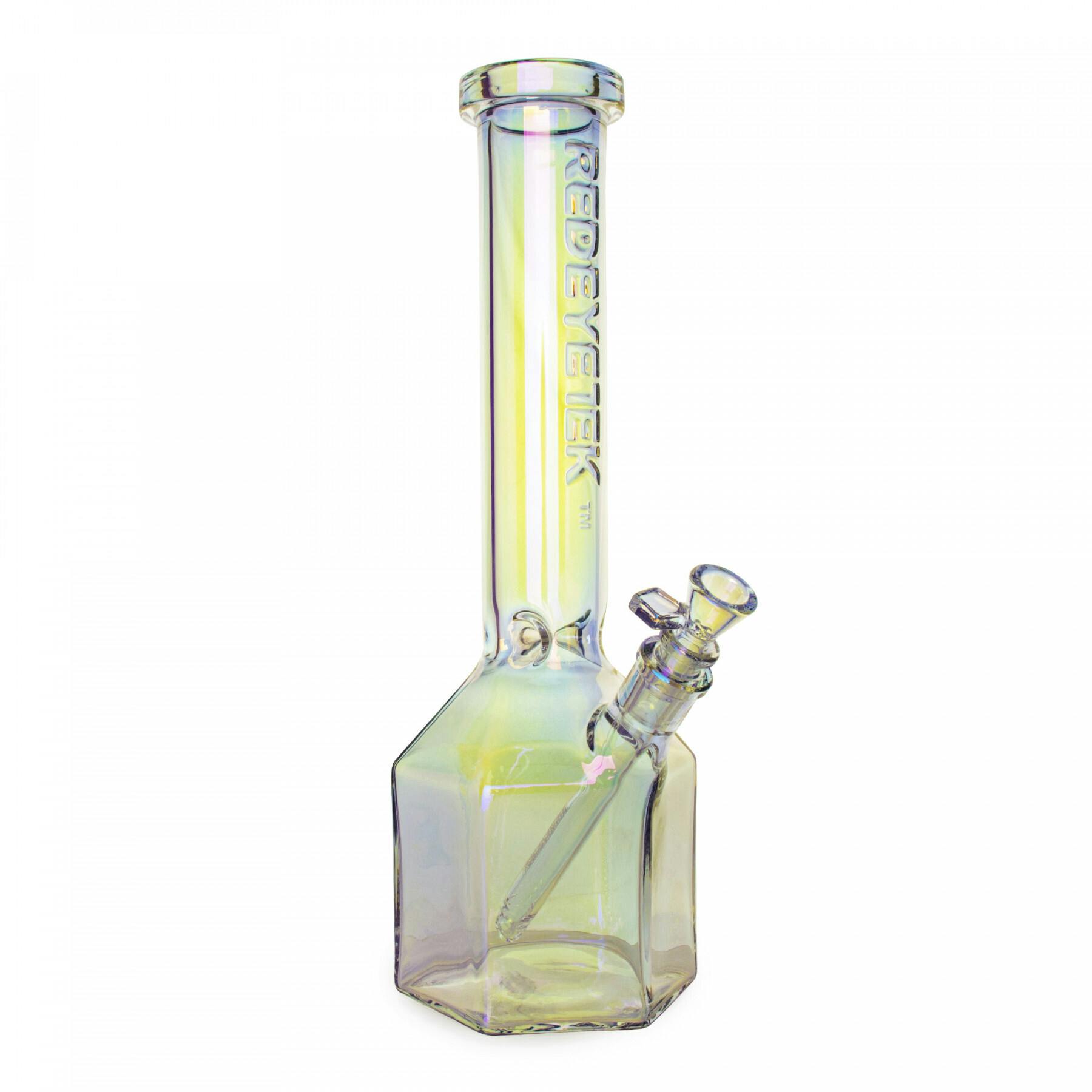 Prismatic Tube Bong - 14" - Metallic Terminator Finish - Rainbow
