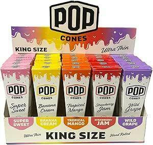 Pop - Unbleached Variety Pack Pre-rolled Cones - King size